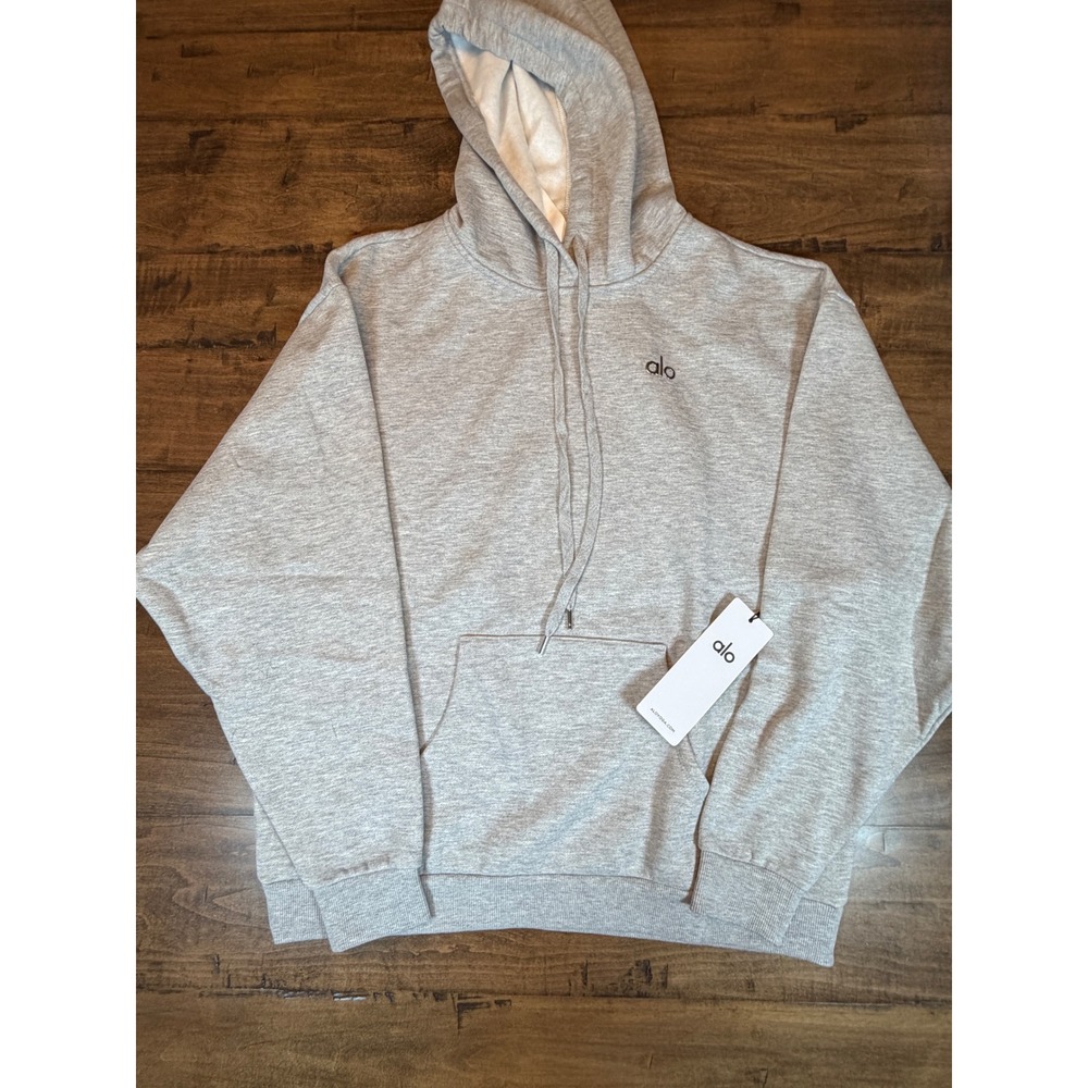 Alo Yoga Men Accolade Hoodie Athletic Heather Grey XL New